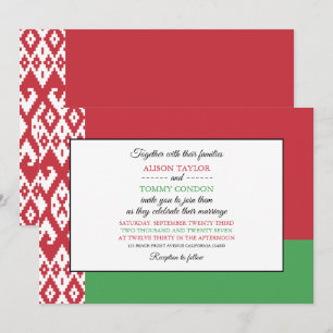 Belarussische Flagge, Flagge von Belarus Einladung