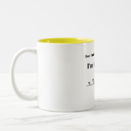 "Belästigt mich nicht, dass ich wächst" Pflanze üb Zweifarbige Tasse