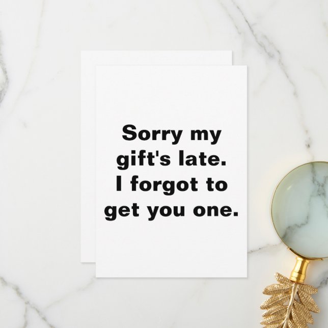 Belated Birthday Cared Dankeskarte (Vorderseite/Rückseite Beispiel)