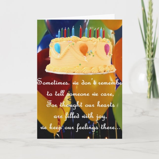 BELATED BIRTHDAY KARTE (Vorderseite)