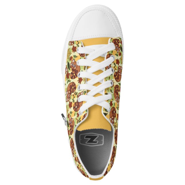 Belaubte roter Panda Schuhe (Linker Schuh Oberseite)