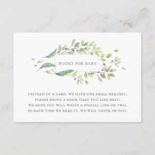 Belaubter Aquarell-Buch-Antrag des Grün-  Begleitkarte