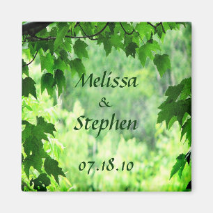Belaubtes Wedding Save the Date Magnet