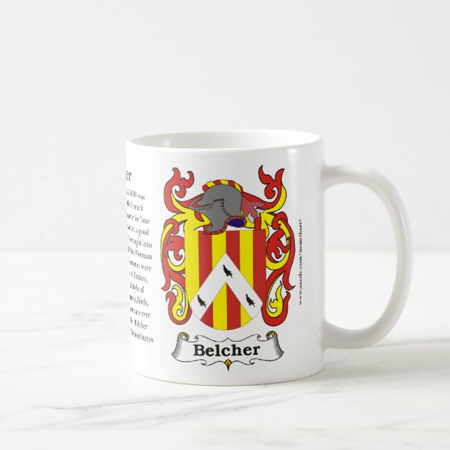 Belcher, Ursprung, Bedeutung und das Wappen Kaffeetasse (Rechts)