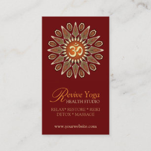 Beleben Sie Yoga-OM-Zeitalter-Visitenkarten wieder Visitenkarte