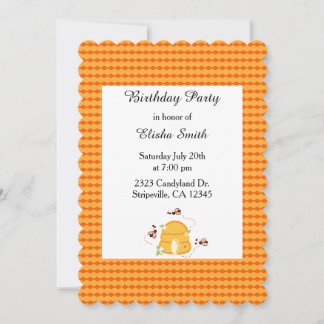 Belebte Bienen Einladung zum Geburtstag