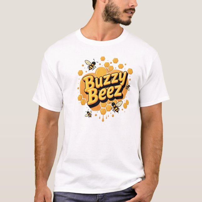 Belebte Bienen in Aktion - Nahe Naturfotografie T-Shirt (Vorderseite)