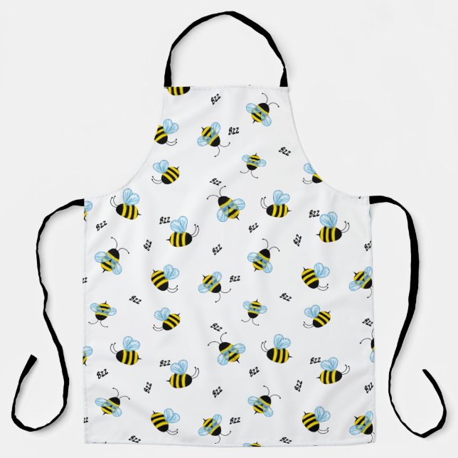 Belebte Buzzing Bienen fröhliche Gartenbugs Schürze (Vorderseite)