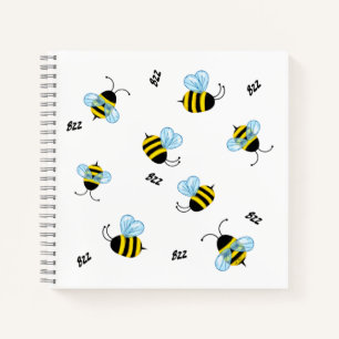 Belebte Buzzing Hummeln fröhliche Gartenritter Notizbuch