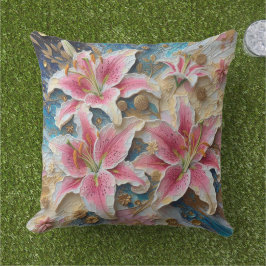 Belebte Erfrischung Lilies Kissen