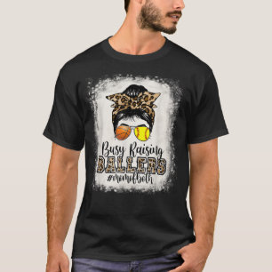 Belebte Erhöhung der Baller Mama beider Basketball T-Shirt