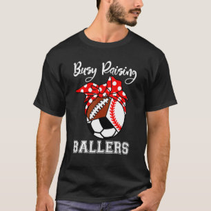 Belebte Raising Ballers Baseball Fußball Fußball M T-Shirt