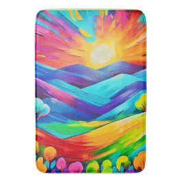 Belebte Sonnenuntergänge Kunst, Dichtung und Musik Badematte