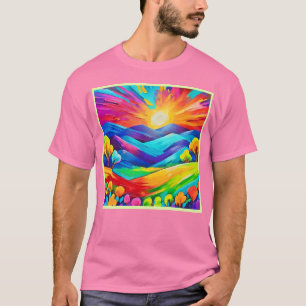 Belebte Sonnenuntergänge Kunst, Dichtung und Musik T-Shirt