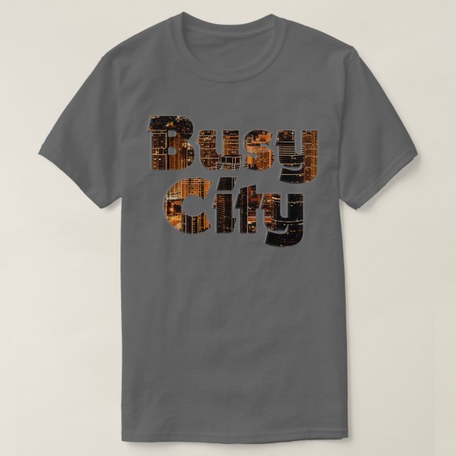 Belebte Stadt T-Shirt (Design vorne)