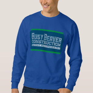 Belebter Biberbau White Gfx Aquamarin Green BG Sweatshirt