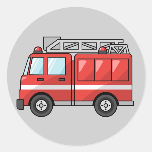 Belebter Feuerzug Runder Aufkleber (Vorderseite)