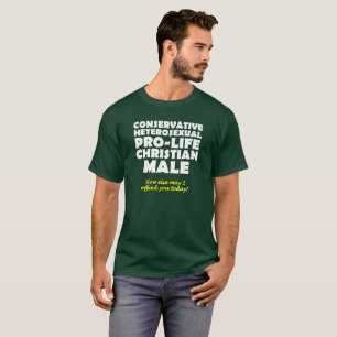 Beleidigende Pro-Life-Männliche-Christen-Shirt-Hum T-Shirt