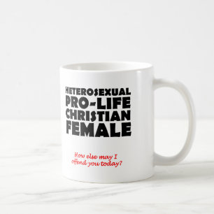 Beleidigende pro-life weibliche christliche Tasse 