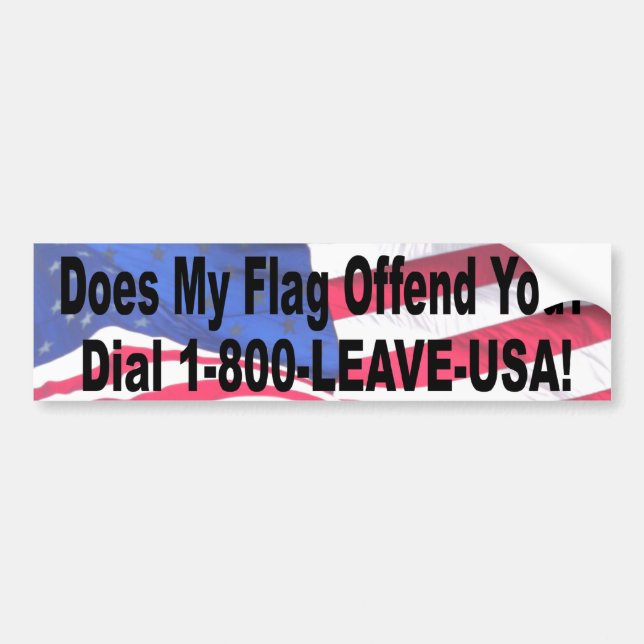 Beleidigt meine Flagge Sie? Autoaufkleber (Vorne)