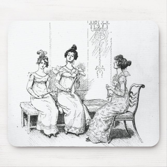 Beleidigte zwei oder drei junge Damen Mousepad (Vorne)
