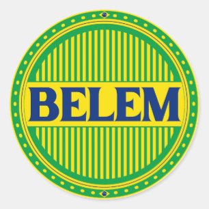 Belém City Pride – Brasilianische Identität Runder Aufkleber
