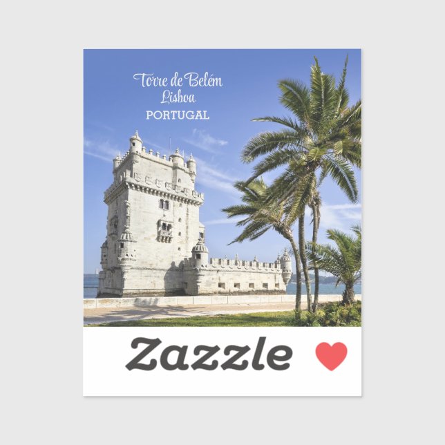 Belém Tower Foto, Lissabon, Portugal Aufkleber (Blatt)