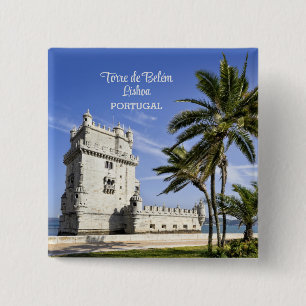 Belém Tower Foto, Lissabon, Portugal Button