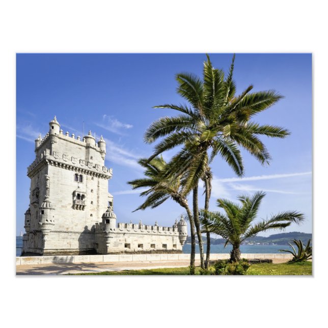 Belém Tower Foto, Lissabon, Portugal Fotodruck (Vorne)