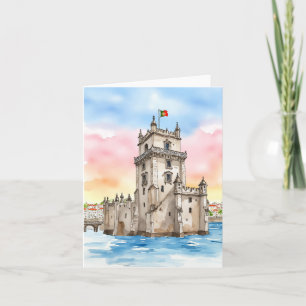 Belem Tower Lissabon Portugal Karte