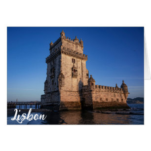 Belem Turm bei Sonnenuntergang in Lissabon, Portug