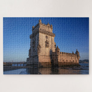 Belem Turm bei Sonnenuntergang in Lissabon, Portug