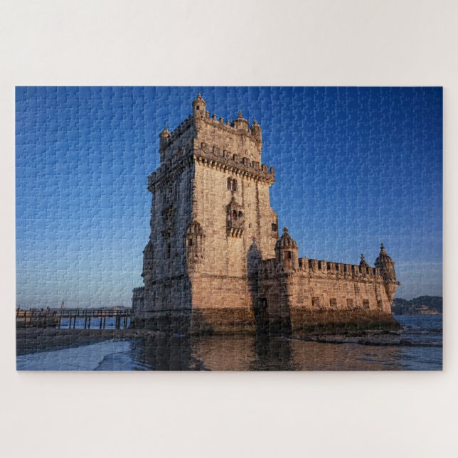 Belem Turm bei Sonnenuntergang in Lissabon, Portug (Horizontal)