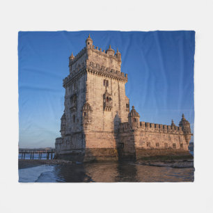 Belem Turm bei Sonnenuntergang in Lissabon, Portug Fleecedecke