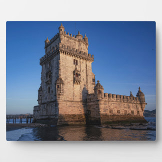 Belem Turm bei Sonnenuntergang in Lissabon, Portug Fotoplatte