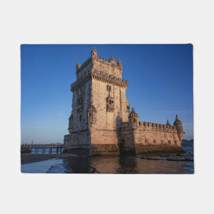 Belem Turm bei Sonnenuntergang in Lissabon, Portug Fußmatte