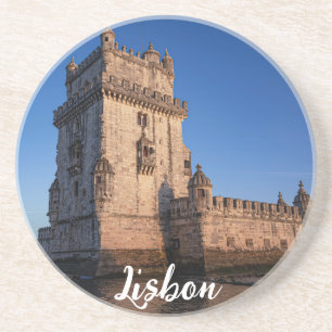 Belem Turm bei Sonnenuntergang in Lissabon, Portug Getränkeuntersetzer