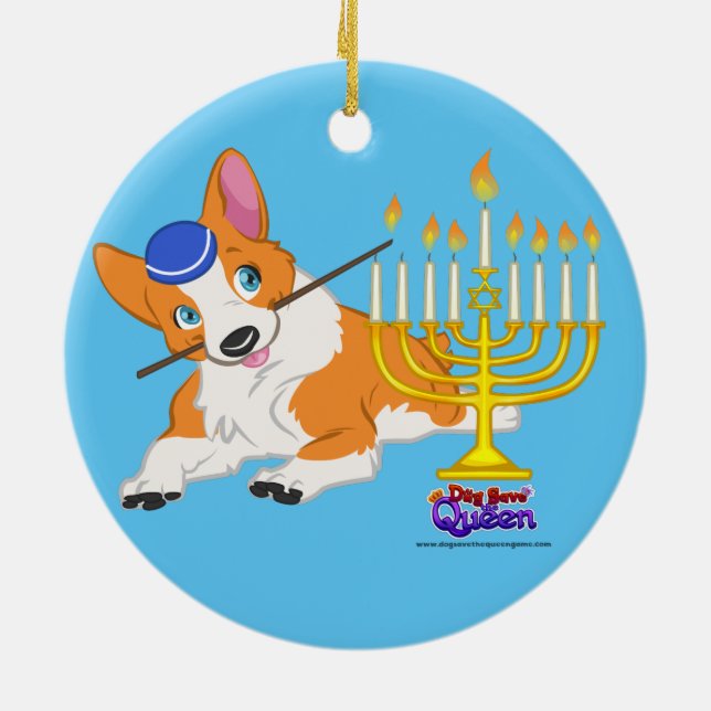 Beleuchten der Menorah- Verzierung Keramikornament (Hinten)