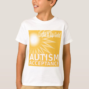 Beleuchten Sie es herauf Gold für Autismus-Annahme T-Shirt