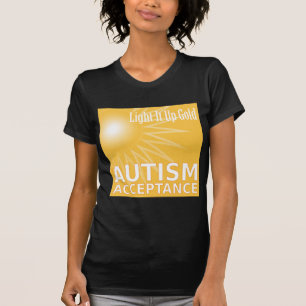 Beleuchten Sie es herauf Gold für Autismus-Annahme T-Shirt
