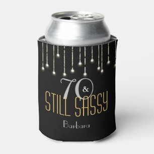 Beleuchtet freche schwarze silberne Schnur des Dosenkühler