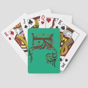 beleuchtete Initial K Spielkarten
