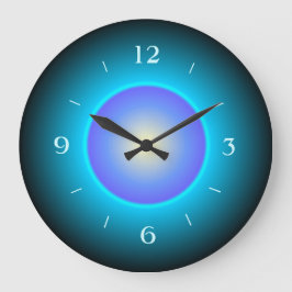 Beleuchtete Wirkung Grün/Aqua/Lila Wandsperre Große Wanduhr