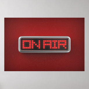 Beleuchtetes ON AIR-Schild Poster