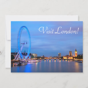 Beleuchtetes Rad London Eye in der Nacht