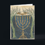 Beleuchtung eines menorah, von feiertagskarte<br><div class="desc">Beleuchtung eines menorah,  von der jüdischen Cervera-Bibel,  1299% pipe% durch Kunst-Standort Josephs Asarfati |: Instituto DA Biblioteca Nacional,  Bild-Sammlungs-Zahl Lissabons,  Portugal | französischen Künstler-|: XIR161985</div>
