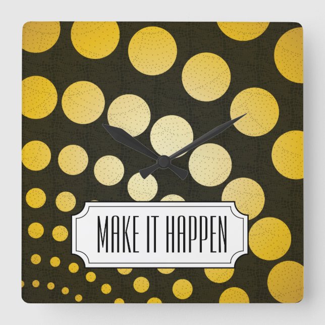 Beleuchtung Quadratische Wanduhr (Vorderseite)