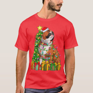 Beleuchtung Weihnachtsbaum Matching Santa English  T-Shirt