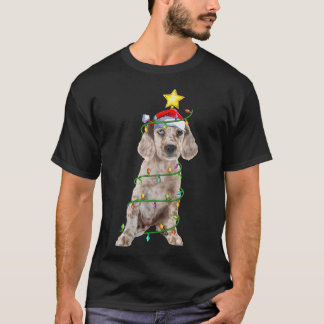 Beleuchtung Weihnachtsbaum Matching Santa English  T-Shirt