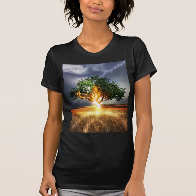 Beleuchtungs-Baum T-Shirt (Vorderseite)